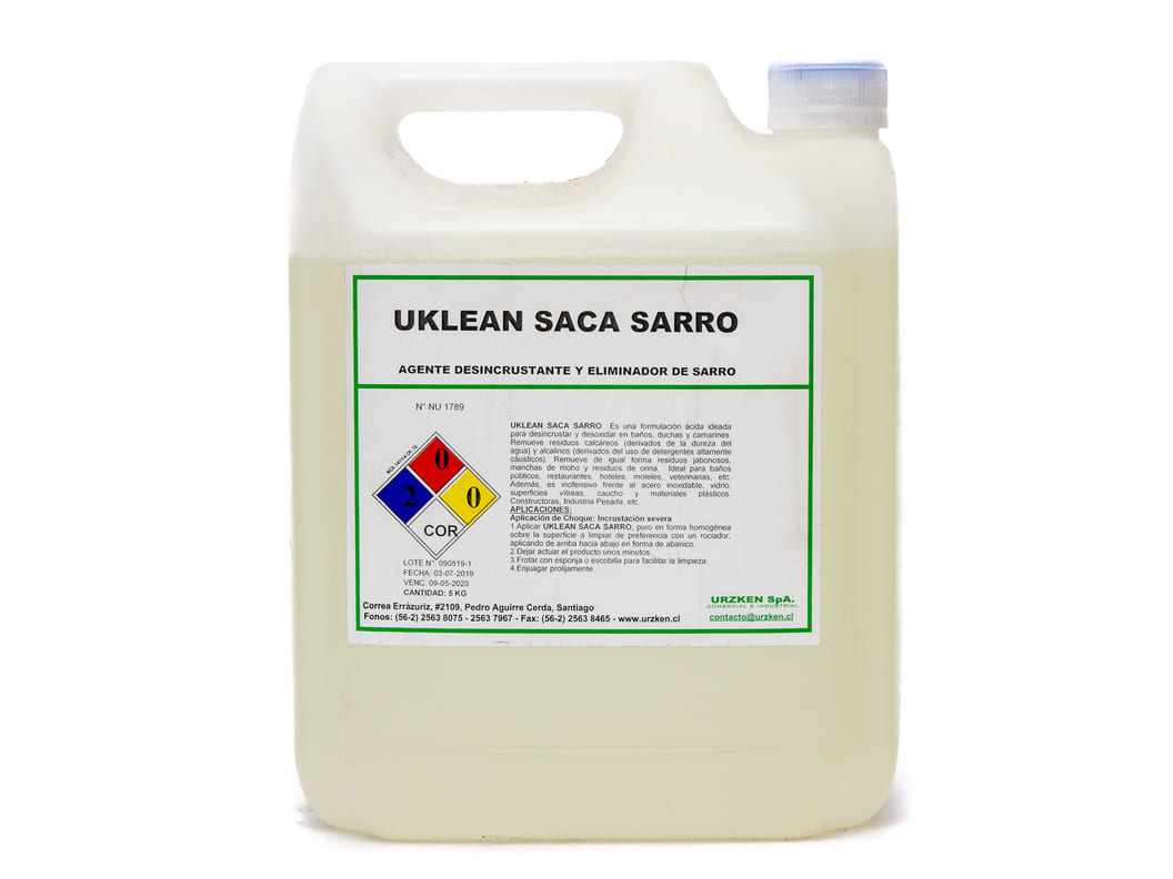 ELIMINADOR DE SARRO DESINCRUSTANTE BIDON 5 LTS