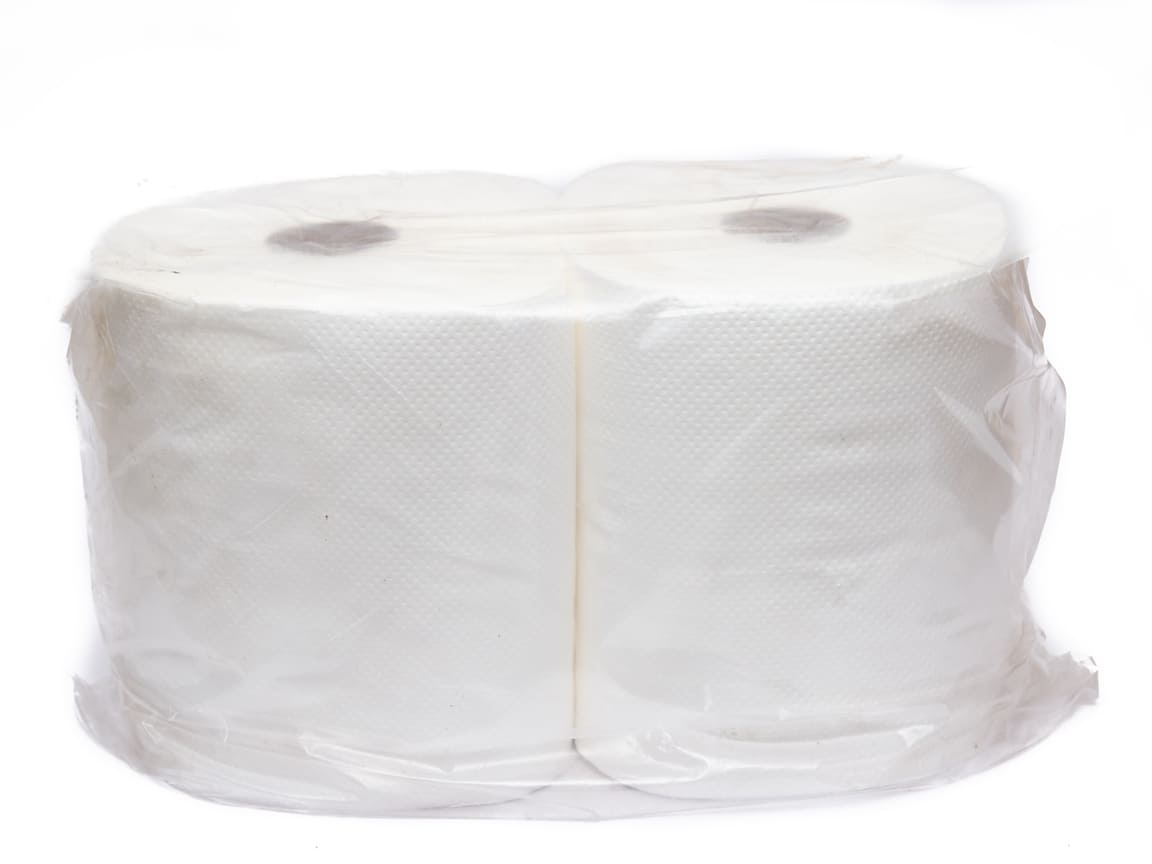 TOALLA SELMAN PAPEL CON DIBUJO CELESTE 4 ROLLOS 150 MT C/U